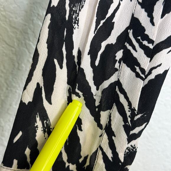 No 21 Top Womens 44 Zebra Animal Button Up Blouse Italy Art to Wear Medium US M - Picture 9 of 12